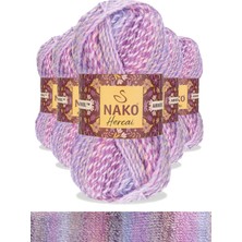 MiraLive 5 Adet Hercai Ebruli Hırka Kazak Atkı Bere El Örgü Ipi Yünü 28165