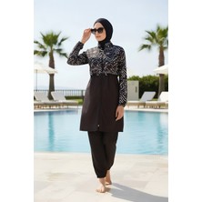 Seboteks Hızlı Kuruyan Paraşüt Kumaş Büyük Beden Tam Kapalı Tesettür Mayo 22110