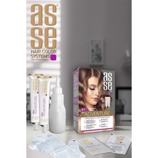 Asse Adventure Set Saç Boyası, Kalıcı ve Canlı Renkler 1+1 İki Kullanım Seti (No:8.7 Karamel)