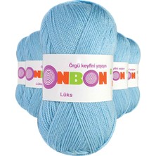 MiraLive 5 Adet Lüks Patik Ipi Yünü Mavi 98231