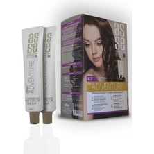 Asse Adventure Set Saç Boyası, Kalıcı ve Canlı Renkler 1+1 İki Kullanım Seti (No:6.7 Fındık Kabuğu)