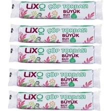 MiraLive Büyük Boy Çöp Torbası 65 x 80 cm 10 Lu Rulo x 5 Paket = 50 Adet (Mavi)