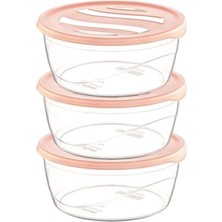 MiraLive Çankaya 3'lü Karizma Yuvarlak Saklama Kabı ÇNK-2149