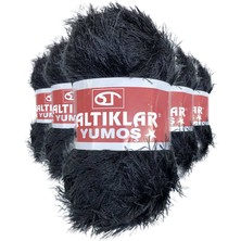 MiraLive 5 Adet Yumoş Sakallı El Örgü Ipi Yünü Siyah