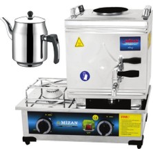 Kısmet Mzn 15 Lik Doğalgazlı 10 Litre 1 Demlikli Çay Kazanı Demlik Hediyeli