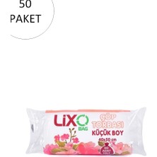 MiraLive Küçük Boy Çöp Torbası 40 x 50 cm 30 Lu Rulo x 50 Paket = 1.500 Adet (Şeffaf)