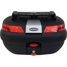 Maxem SL45 Siyah Motosiklet Arka Çanta Bagajlı Geniş Depolama Alanı ve Dayanıklı Gövde