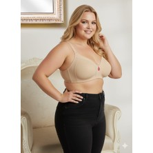 Wear Treasure Kadın Büyük Beden Sütyen C Cup Pamuklu Toparlayıcı Penye Sütyen
