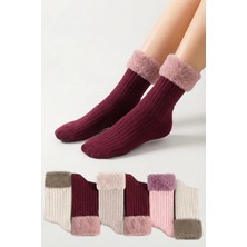 Bravie Konç Peluşlu Yumuşak Çorap 595 6 Adet Karma Paket