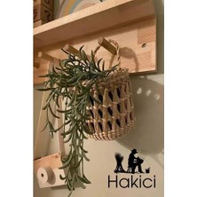 Hakici Çok Amaçlı Sepet / Askı Sepet Dekoratif Hasır Sepet / Duvar Sepeti 10x10CM