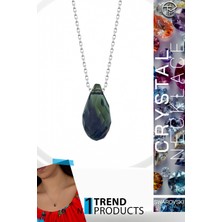 Swarovski Crystal Kadın Blue Drop Gümüş Kolye