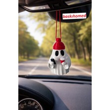Baskıhomed -Dikiz Aynası Süsü Hayalet -Araç Içi Aksesuar Sevimli Hayalet Figürü - Oto Aksesuarı