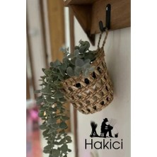 Hakici Dekoratif Çok Amaçlı / Hasır Saksı Sepet / Askı Sepet / Duvar Sepet 10 x 10CM