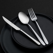 Nehir Sahra 36 Parça Yemek Takımı 6 Kişilik Paslanmaz Çelik Karton Kutuda Şık Tasarım