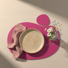 Grand Fine Art 2 Kişilik 4 Parça Deri Amerikan Servis 30X44 Cm-Silinebilir Supla-Kendinden Bardak Altlıklı