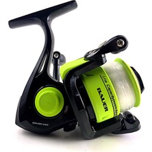 Bauer Hıkaru 200 Misinalı Lrf & Spin Olta Makinesi 5 Bilye Gümüş İnce Atma Teli ve Plastik Makara