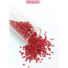 MiraLive Kesme Cam Boncuk 2mm - 60 Gram - Koyu Kırmızı - BNC370