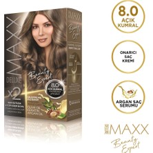 Maxx Deluxe BEAUTY EXPERT 8.0 Açık Kumral Krem Saç Boyası Onarıcı Etki ile Besleyici Formül