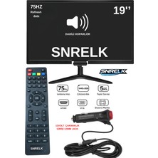 Snrelk 19'' 49 Ekran Karavan Tekne Yat Araç Içi 12V Çakmaklık Girişli Multimedya LED Monitör Tv