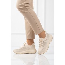 Guja Bej Anorak Hafif Taş Işlemeli Kadın Casual Ayakkabı 26Y301 G