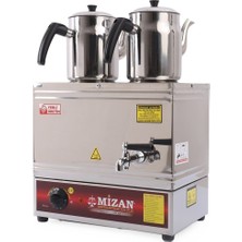 Kısmet Mzn 25LIK 2 Demlikli Elektrikli Çay Kazanı Pleytsiz 19 Lt Demlikler Dahil