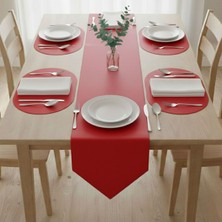 Grand Fine Art 4+1 Adet Deri Amerikan Servis+Runner Set (4 Amerikan Servis -1 Runner )