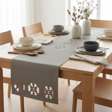 Grand Fine Art 4+1 Adet Deri Amerikan Servis+Runner Set (4 Amerikan Servis -1 Runner )