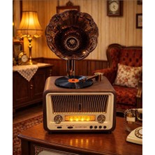 Everton RT-608  Bluetooth Fm-Usb-Tf-Aux  Şarjlı Nostaljik Radyo