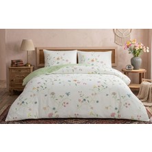 Taç Yeni Sezon Ranforce Pamuklu Tek Kişilik Nevresim Lorında Yeşil