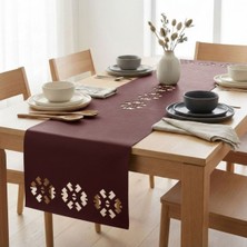 Grand Fine Art 4+1 Adet Deri Amerikan Servis+Runner Set (4 Amerikan Servis -1 Runner )