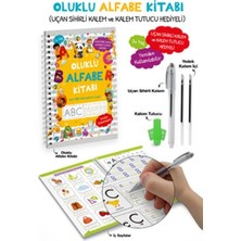 Oluklu Alfabe Kitabı / Uçan Sihirli Kalem ve Kalem Tutucu Hediyeli - 3+