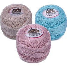 MiraLive 3 Adet Kaplan Etamin ve Kanaviçe Ipi 8 No Kod/renk: 745 - 345 - 203 - Ryl