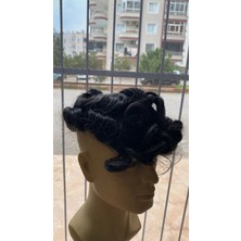 Handmade %100 Insan Sacı Protez Sac 7X10CM Ölçü %10 Beyazlı Model