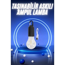 MiraLive Taşınabilir Şarjlı LED Ampul Askılı Lamba Kamp Bahçe Lambası