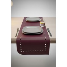 Grand Fine Art 4+1 Adet Deri Amerikan Servis+Runner Set (4 Amerikan Servis -1 Runner )