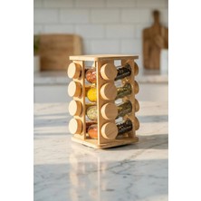 Acar Malibu 16 Parça Döner Standlı Baharatlık Takımı LND-08683