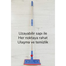 MiraLive Çok Amaçlı Cam Silme Fırçası - Silikon Uçlu Çekçek - Tüy Toplayıcı Döner Başlıklı