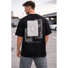 Tarz Cool Oversize Erkek Tişört Baskılı Pamuklu Rahat Kesim Streetwear Yazlık Basic T-Shirt