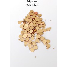 MiraLive Oya Abiye Bileklik Kolye Pleksi Metalik Plastik Pul Altın Renk 24 Gram 225 Adet - BNC553
