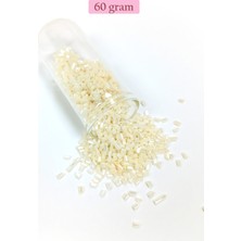MiraLive Kesme Cam Boncuk 2mm - 60 Gram - Krem - BNC384