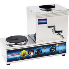 Kısmet Mzn 15 Lik Elektrikli 10 Litre 1 Demlikli Çay Kazanı Çay Ocağı