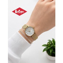 Lee Cooper Küçük Kasa Vintage Hasır Kordon 2 Yıl Garantili 3 Atm Kadın Kol Saati+Bileklik 08292.120