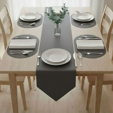 Grand Fine Art 4+1 Adet Deri Amerikan Servis+Runner Set (4 Amerikan Servis -1 Runner )