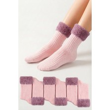 Bravie Konç Peluşlu Yumuşak Çorap 595 Pembe