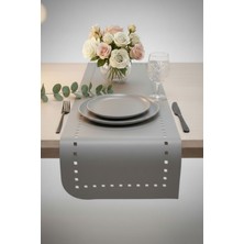 Grand Fine Art 4+1 Adet Deri Amerikan Servis+Runner Set (4 Amerikan Servis -1 Runner )