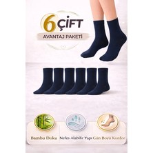 Bravie Kadın Bambu Soket Çorap 7028 6'lı Paket Lacivert