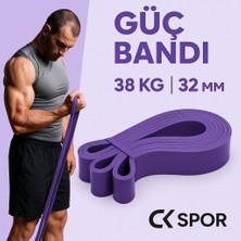 Healfarma 32 mm Mor Güç Bandı En Sert Direnç Lastiği – Fitness, Pilates, Squat, Crossfit Antrenman Bandı