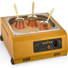 Işıkgaz Kumda Türk Kahvesi Makinesi 2 Cezveli 1250 W 304 Paslanmaz Çelik Bakır -Gold