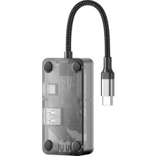 Avcı Teknoloji Market 3'ü 1 Arada Type-C To HDMI 4K USB 3.0 Pd 100W Şarj Destekli Hub Adaptör