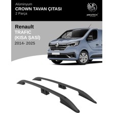 Turtle Renault Trafıc (X82) 2014-2025 Crown Tavan Çıtası -Siyah (Kısa Şasi)